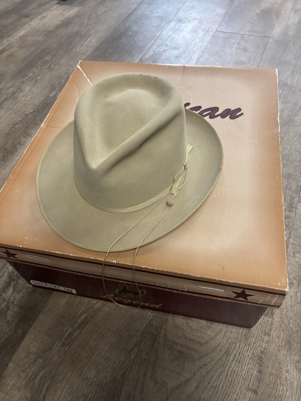 Vtg Stetson Open Road Silverbelly Fur Felt Cowboy Hat Fedora With Box Size 7 1/4